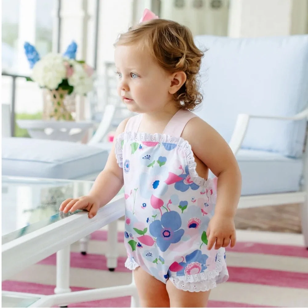 Rare Beaufort Bonnet Sisi Sunsuit - Palm Springs Peony Palm Beach Pink 18-24 mo